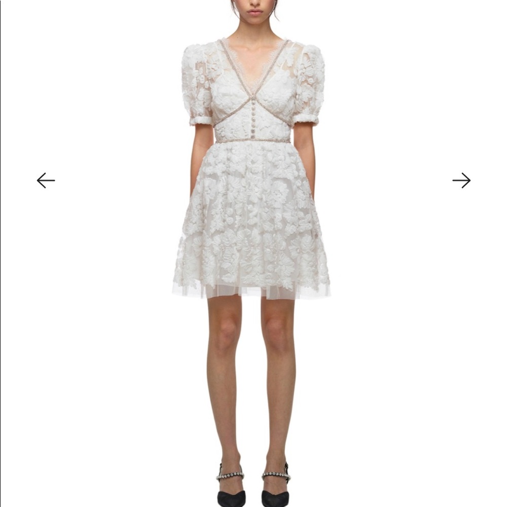NWOT self-portrait ribbon lace mini dress